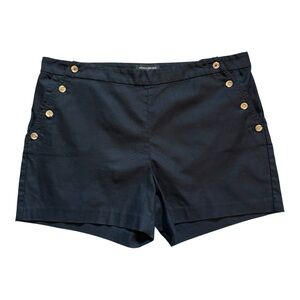 Banana Republic Black High Waisted Sailor Style Chino Shorts Size 14 NWOT